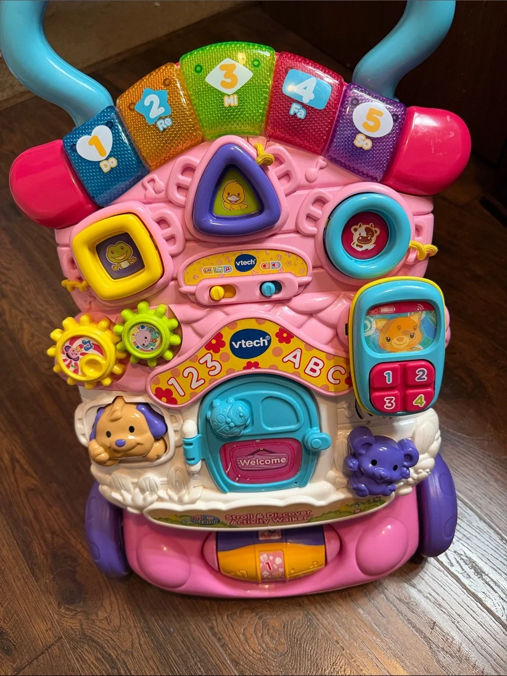 VTech Pink & Blue Activity Walker — Interactive Learning Toy for Toddlers